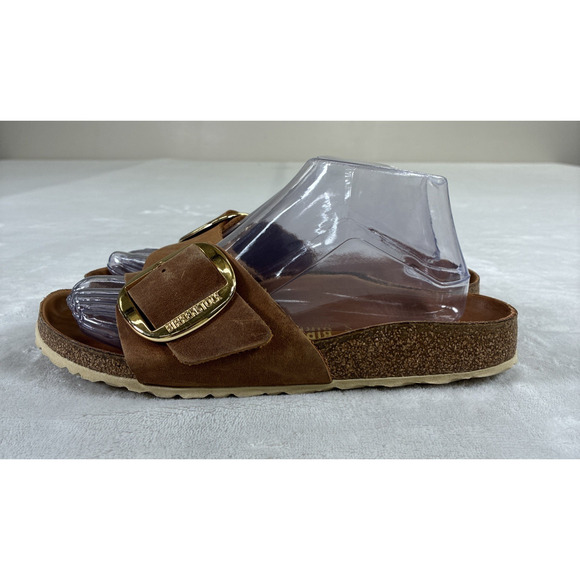 Birkenstock Madrid Big Buckle Sandals In Oiled Leather T-Strap Sandals Sz 39/8 - Picture 7 of 16